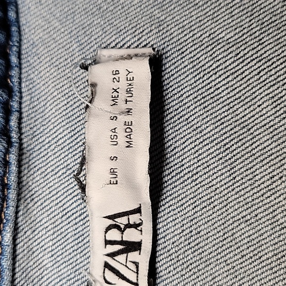 Zara Denim Dress Woman's Short sleeve Sz small NWOT - Picture 8 of 9